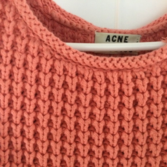 Acne Studios Sapata Chunky Knit Gorgeous Peach Sweater - Picture 4 of 11
